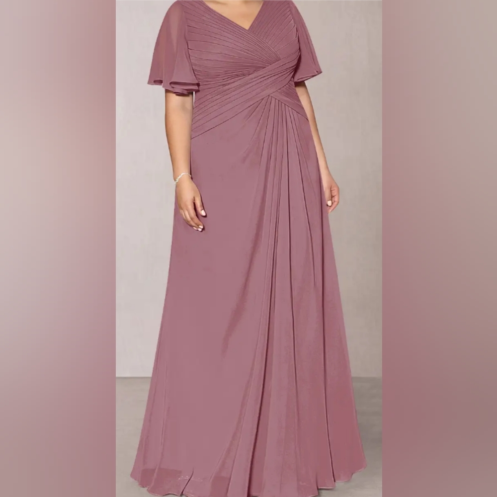 AZAZIE MORNING GLORY MOTHER OF THE BRIDE DRESS SZ 18 - VINTAGE MUAVE